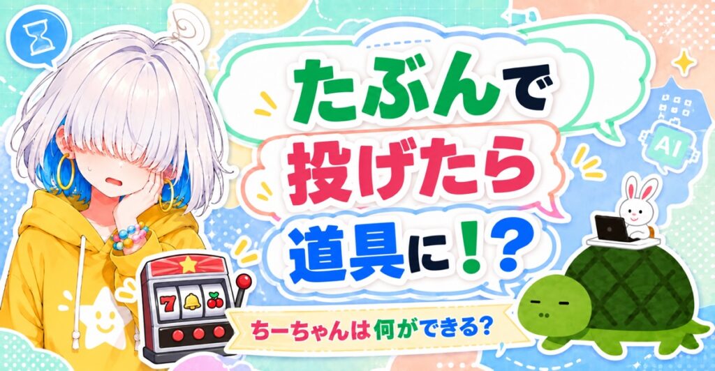 たぶんで投げたら道具に！？ ちーちゃんは何ができる？